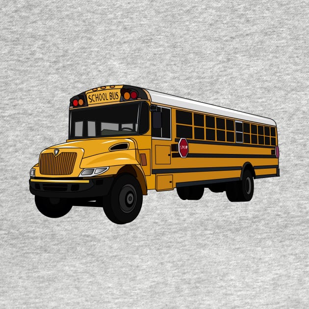 School bus cartoon illustration by Miss Cartoon